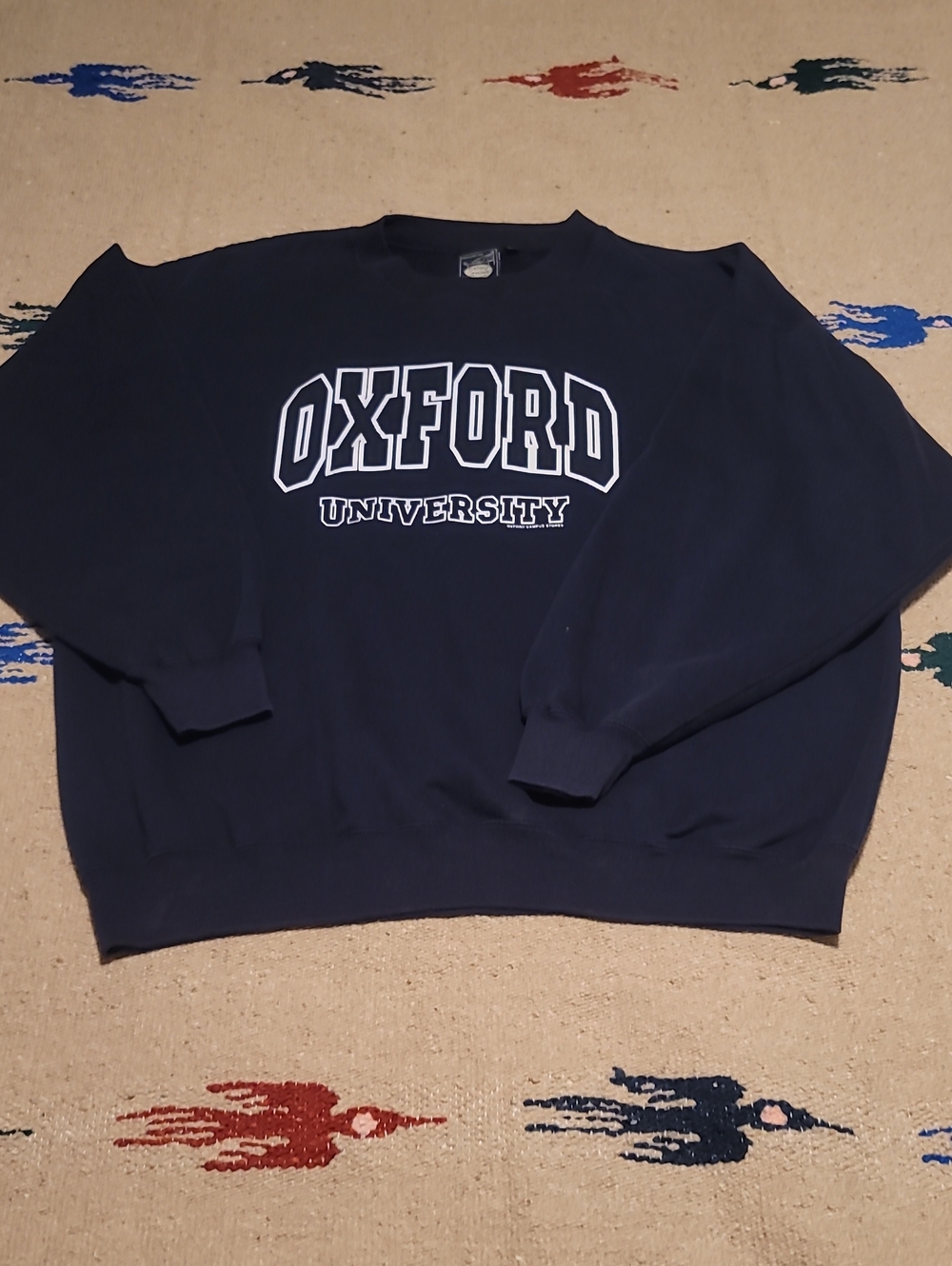Mens Oxford University Navy Crewneck Sweatshirt